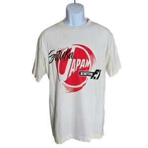 Benetton Formula Vintage Mens Racing T Shirt Medium Suzuka Japan Single Stitch